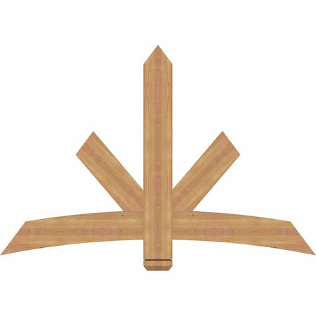 Ekena Millwork Alberta Smooth Timber Gable Bracket, Western Red Cedar, 60"W x 40"H x 1 1/2"D x 5 1/2"F, 16/12 Pitch GBW060X40X0206ALB00SWR